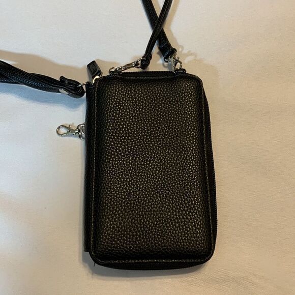 Black Crossbody/Wristlet. Great small bag to take shopping - Picture 2 of 8
